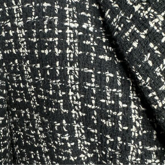 NEW Zara black plaid tweed double breasted longline blazer jacket size small - Picture 3 of 13